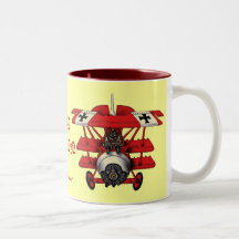 Cool red baron plane coffee mug