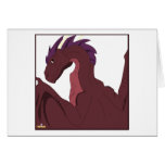 Cool Red Dragon Purple Hair cards