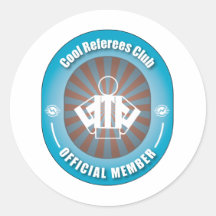 Cool Referees Club Round Sticker