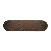 Cool retro circle graphics skateboard