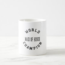 Cool Retro World Champion Maid of Honor Coffee Mugs