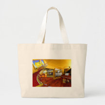Cool Rooms by Lenny art Canvas Bags