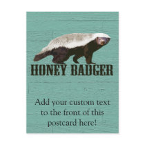 Cool Rustic Honey Badger Postcards