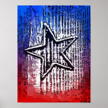 Cool Rustic Lone Star Pop Art Print