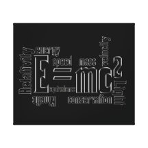 Cool Science Printed Canvas Mass Equivalence Stretched Canvas Print