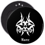 Cool Simple Elegant Classic Black White Tribal Pins