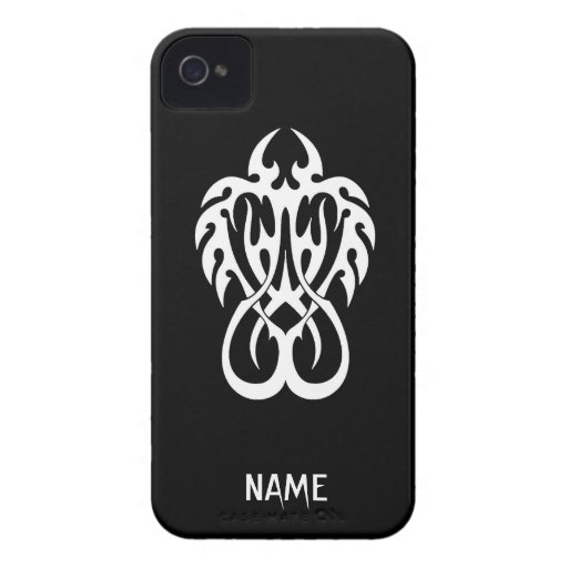 Cool Simple Elegant Classic Black White Tribal iPhone 4 Cases