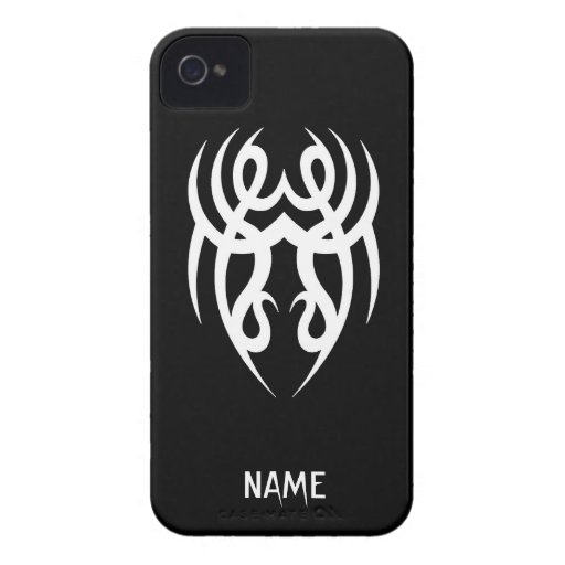 Cool Simple Elegant Classic Black White Tribal iPhone 4 Cases