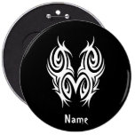 Cool Simple Elegant Classic Black White Tribal Pin