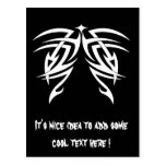 Cool Simple Elegant Classic Black White Tribal Postcards