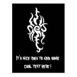 Cool Simple Elegant Classic Black White Tribal Postcards