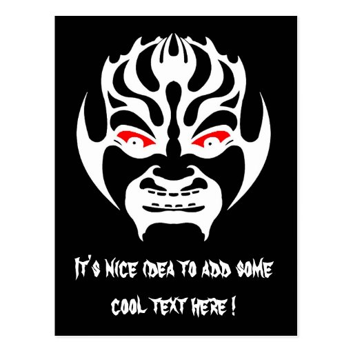 Cool Simple Elegant Classic Black White Tribal Postcard