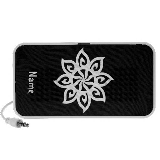 Cool Simple Elegant Classic Black White Tribal Travel Speakers