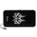 Cool Simple Elegant Classic Black White Tribal Notebook Speaker