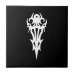 Cool Simple Elegant Classic Black White Tribal Ceramic Tiles