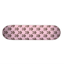 Cool skateboard with Unfinished monkeys pattern