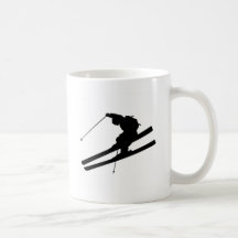 Cool skiing coffee mug