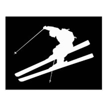 Cool skiing post card