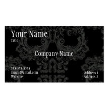 Cool skull pattern area cod business card