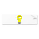 Cool Smiley Light Bulb bumper stickers