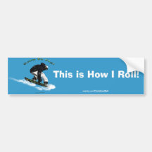 Cool Snow Boarder Winter Sports Theme Bumper Sticker
