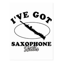 Cool soprano saxophone musical instrument designs postcards