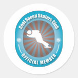 Cool Speed Skaters Club Round Sticker