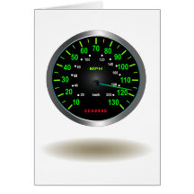 Cool Speedometer Emblem Card