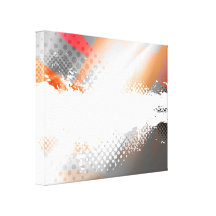 Cool Splatter Halftone Background Gallery Wrapped Canvas