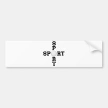 Cool Sport Golf Cross Bumper Sticker