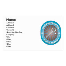 Cool Squash Players Club Business Cards