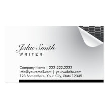 Cool Steel Inside Writer Business Card