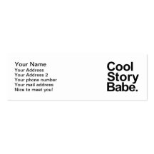 Cool story babe business cards