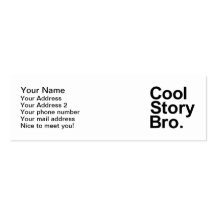 Cool story bro business cards