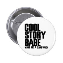 Cool Story Bro Parody Pinback Button