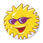Cool Sun with Sunglasses magnets