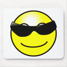 Cool Sunglasses Yellow Smiley Face Mouse Mats