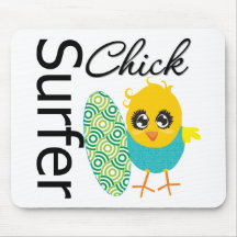Cool Surfer Chick Mouse Mat