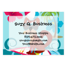 Cool Surfer Dog Surfboard Summer Beach Party Fun Business Card Templates