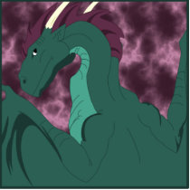 Cool Teal And Pink Dragon