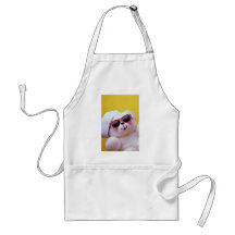 Cool teddy bear with sunglass apron