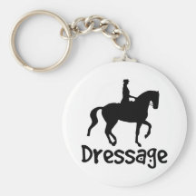 Cool Text Dressage w/ Piaffe Horse Keychain