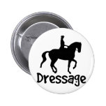 Cool Text Dressage w/ Piaffe Horse Pinback Button