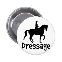 Cool Text Dressage w/ Piaffe Horse Pinback Button