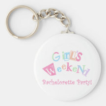 Cool Text Girls Weekend Bachelorette Party Key Chains