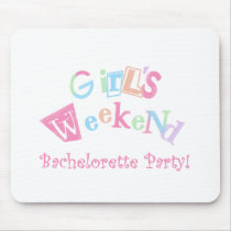 Cool Text Girls Weekend Bachelorette Party Mouse Mats