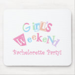 Cool Text Girls Weekend Bachelorette Party mousepads
