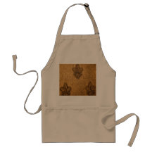 Cool Textured Fleur-de-Lis Pattern Aprons
