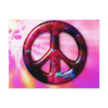 Cool Tie Dye Space Nebula Peace Sign postcards