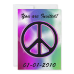 Cool Tie Dyed Peace Invitations